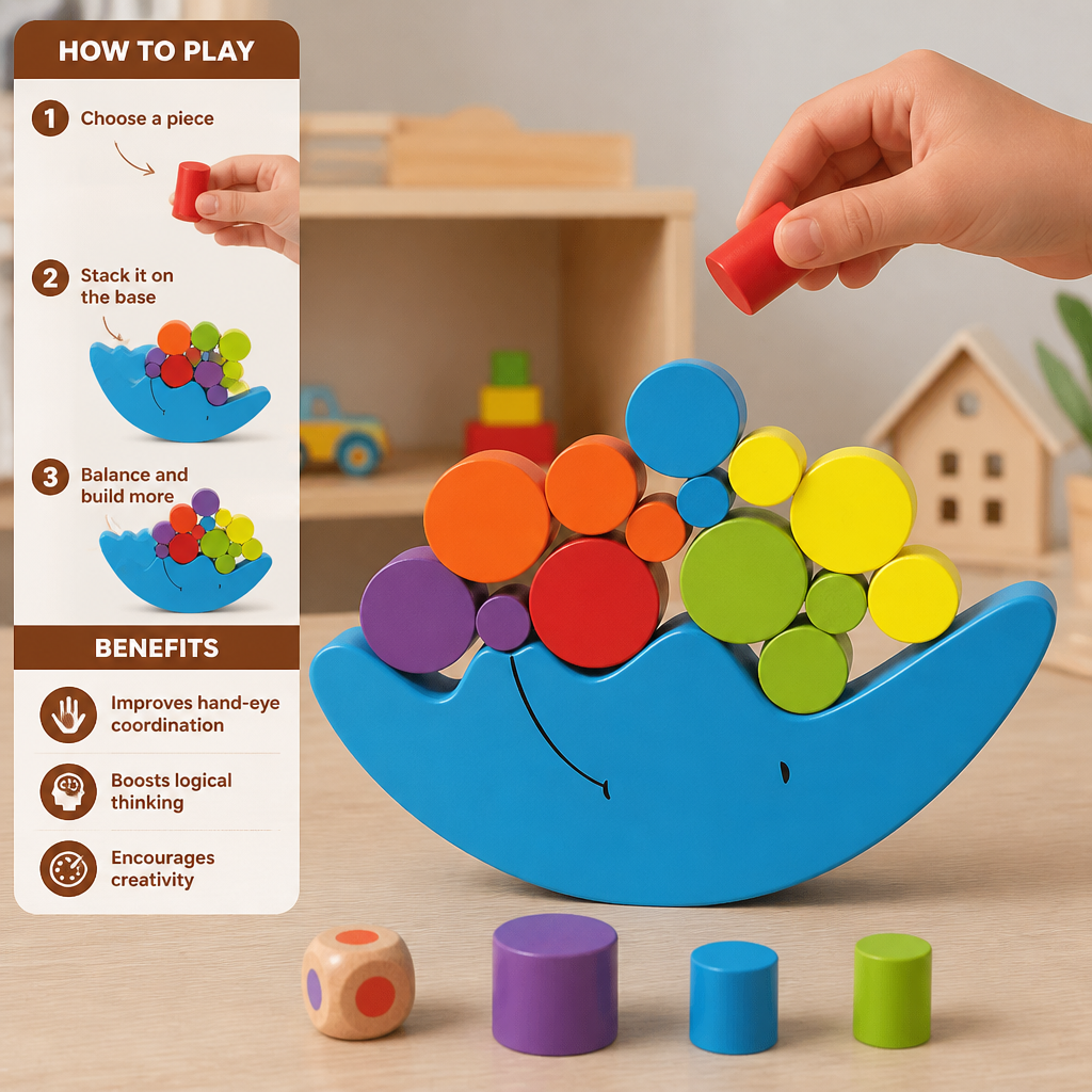 Colorful Stacking Toy – Educational Toy for Kids with Colors and Shapes