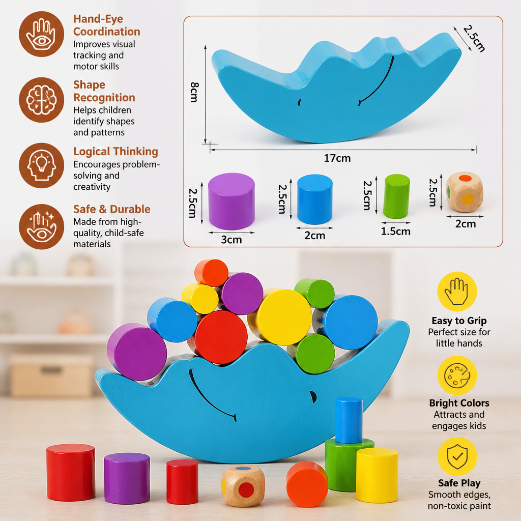 Colorful Stacking Toy – Educational Toy for Kids with Colors and Shapes