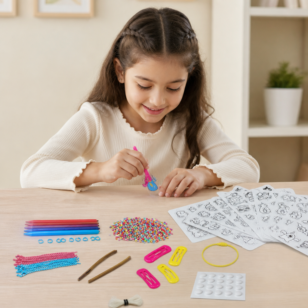 DIY Shrink Art Keychain & Charm Making Kit for Kids