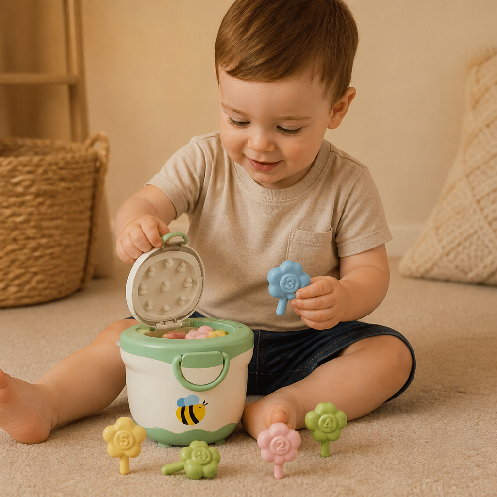 Montessori Flower Pot Color & Number Matching Learning Game