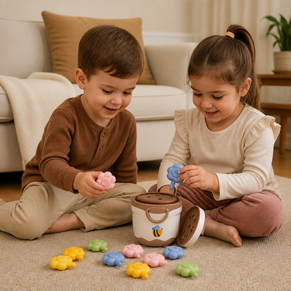 Montessori Flower Pot Color & Number Matching Learning Game