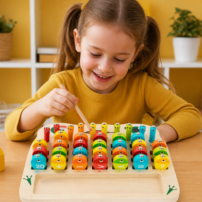 Wooden Magnetic Fishing Game – Alphabet, Math & Fine Motor Skills Learning Toy for Kids