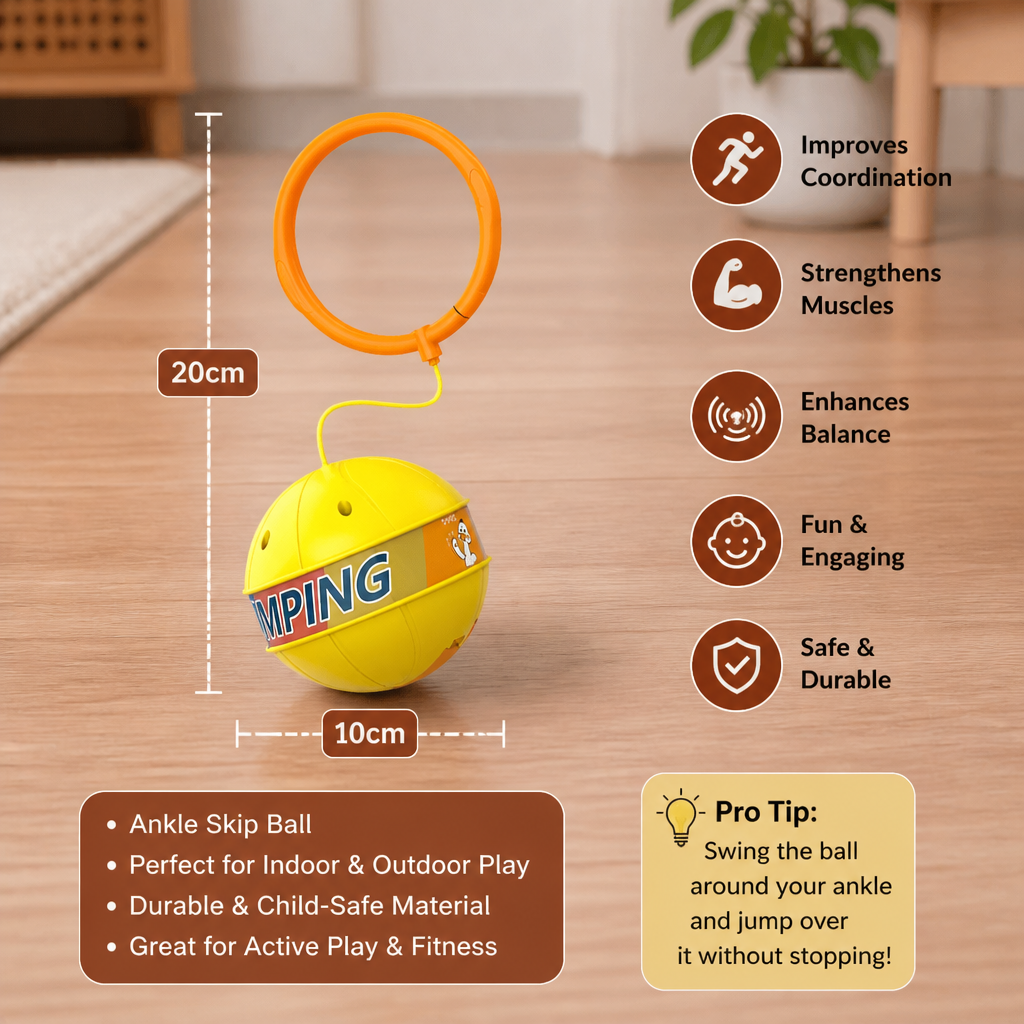 Interactive Skip Ball Ankle Swing Toy for Kids