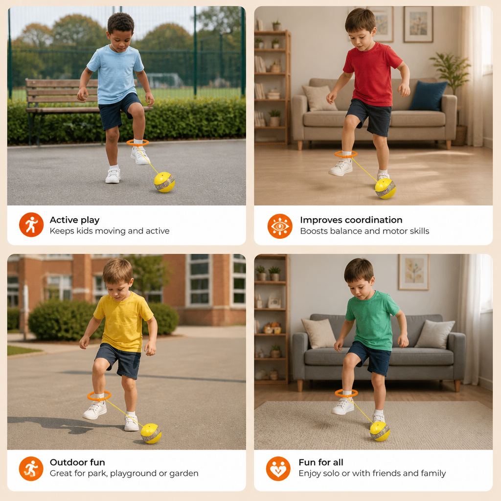 Interactive Skip Ball Ankle Swing Toy for Kids