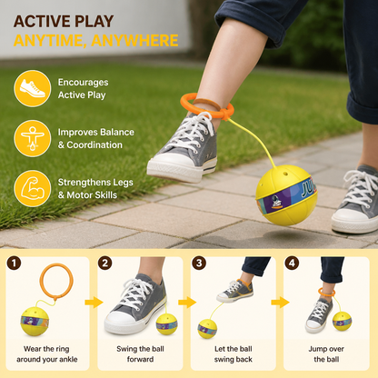 Interactive Skip Ball Ankle Swing Toy for Kids