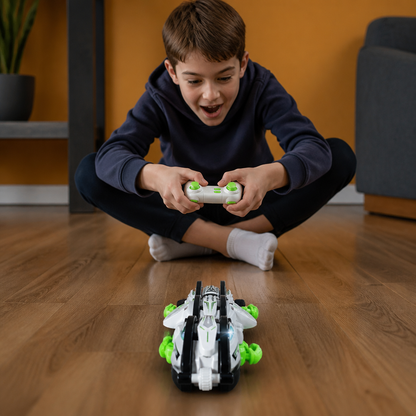 2-in-1 Remote Control Transforming Stunt Car with 360° Rotation & LED Lights
