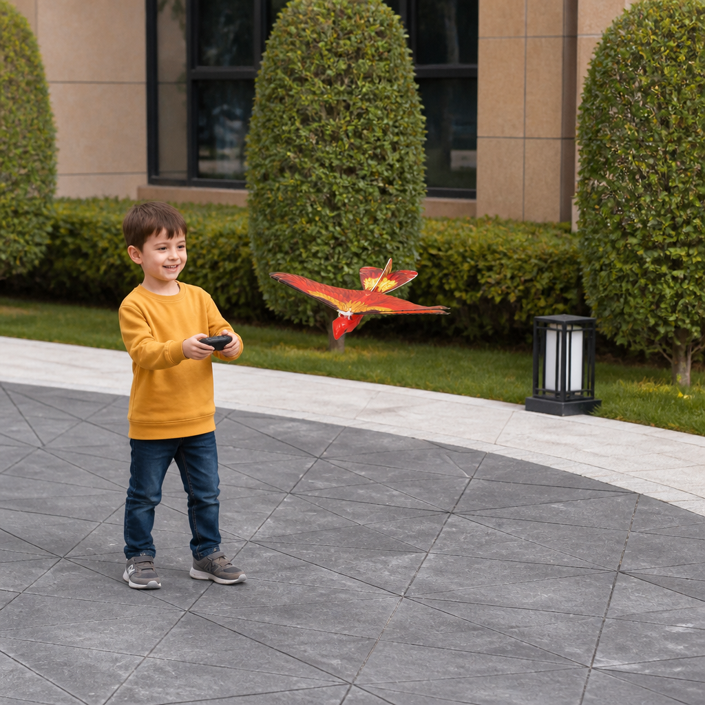 Remote Control Flapping-Wing Flying Bird Toy for Kids