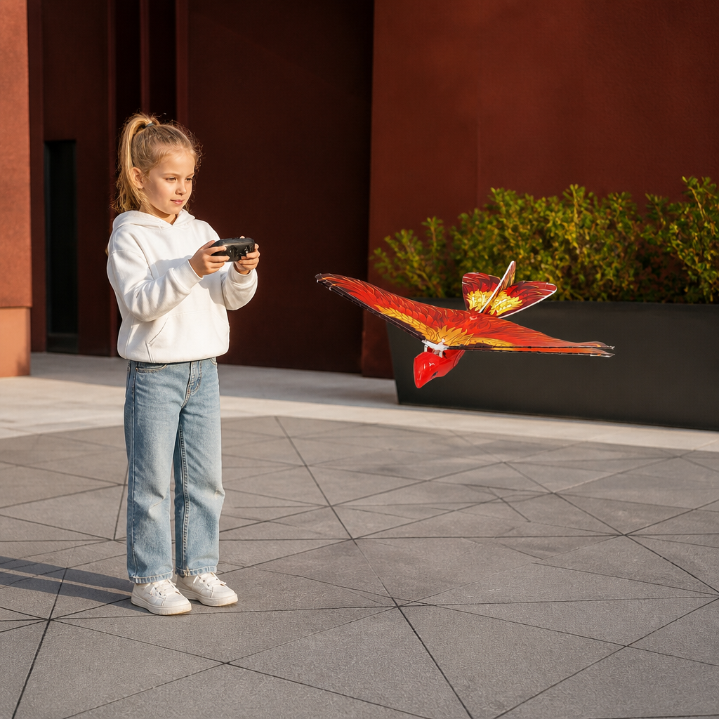 Remote Control Flapping-Wing Flying Bird Toy for Kids