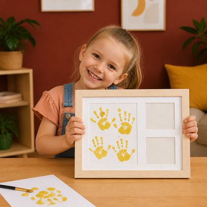 DIY Kids Handprint Keepsake Frame Kit – Hand Impression & Photo Display