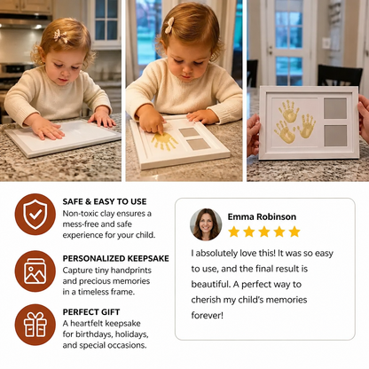 DIY Kids Handprint Keepsake Frame Kit – Hand Impression & Photo Display