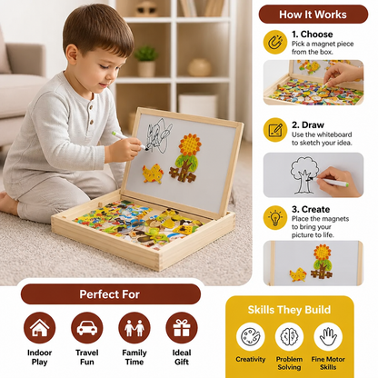 2-in-1 Montessori Magnet Drawing Board