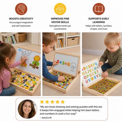 2-in-1 Montessori Magnet Drawing Board
