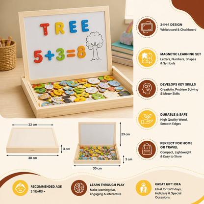 2-in-1 Montessori Magnet Drawing Board