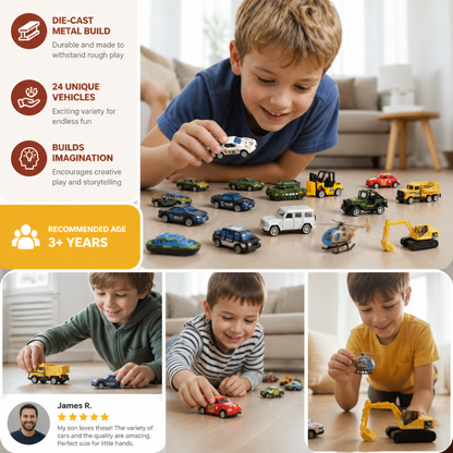 Christmas Die-Cast Car Advent Calendar for Kids