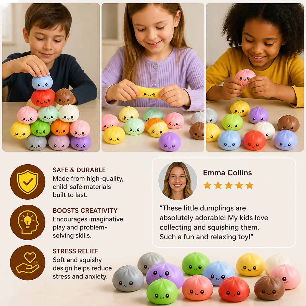 Dumpling Squishy Advent Calendar with Mystery Fidget Surprises
