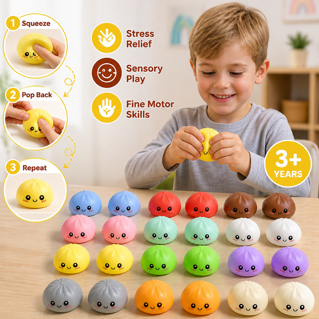 Dumpling Squishy Advent Calendar with Mystery Fidget Surprises