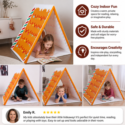 Christmas Gingerbread House Play Tent for Kids