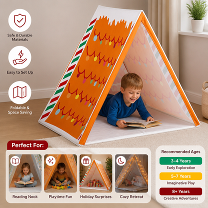 Christmas Gingerbread House Play Tent for Kids