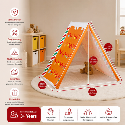 Christmas Gingerbread House Play Tent for Kids