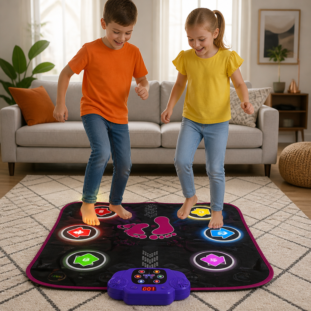 Kids’ Light-Up Bluetooth Dance Mat with 5 Game Modes