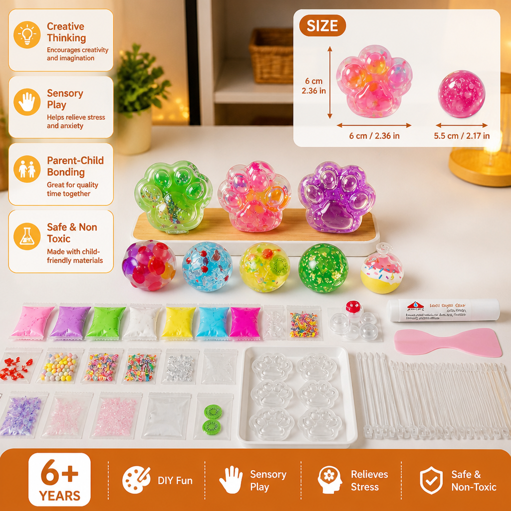 DIY Stress Ball Making Kit for Kids – Create Your Own Squishy Sensory Balls