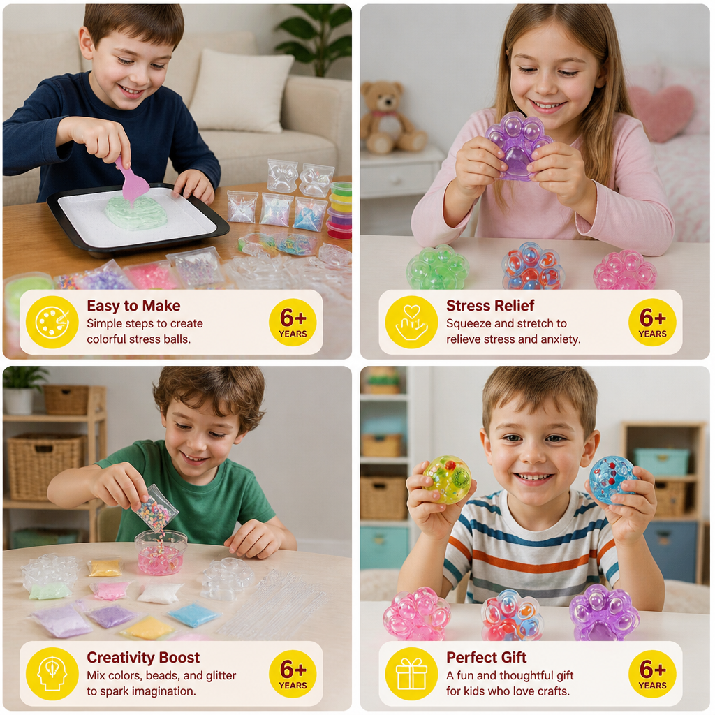 DIY Stress Ball Making Kit for Kids – Create Your Own Squishy Sensory Balls