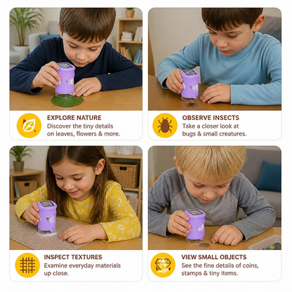 Kids’ 2-in-1 Digital Microscope & Telescope with Photo and Video Camera