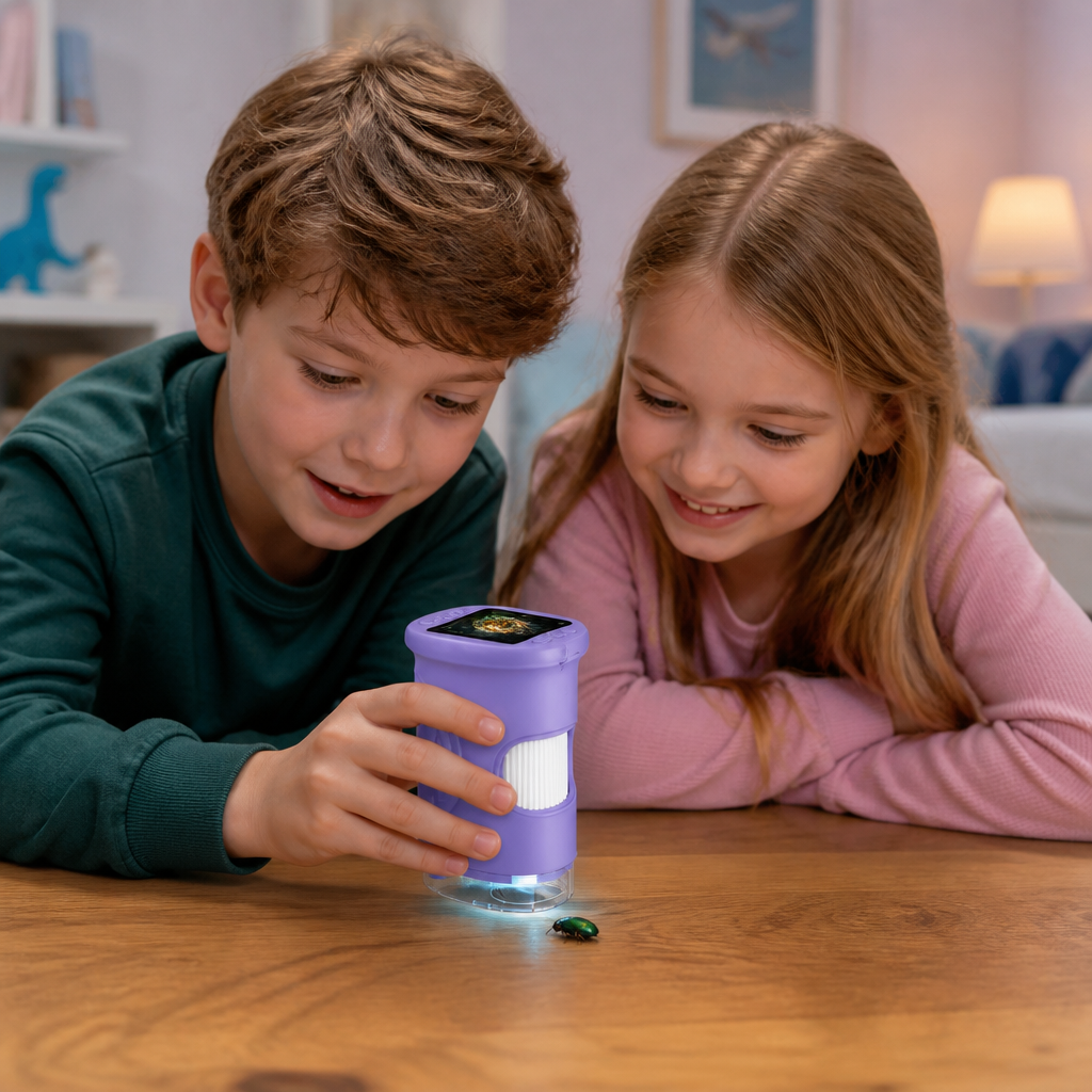 Kids’ 2-in-1 Digital Microscope & Telescope with Photo and Video Camera
