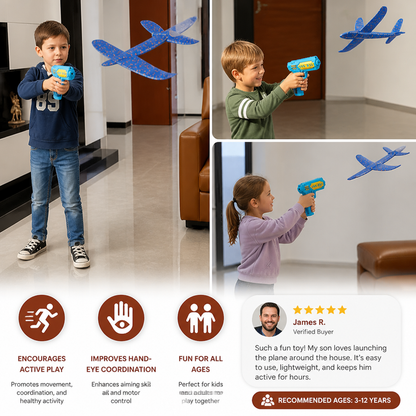 Foam Glider Airplane Launcher Set