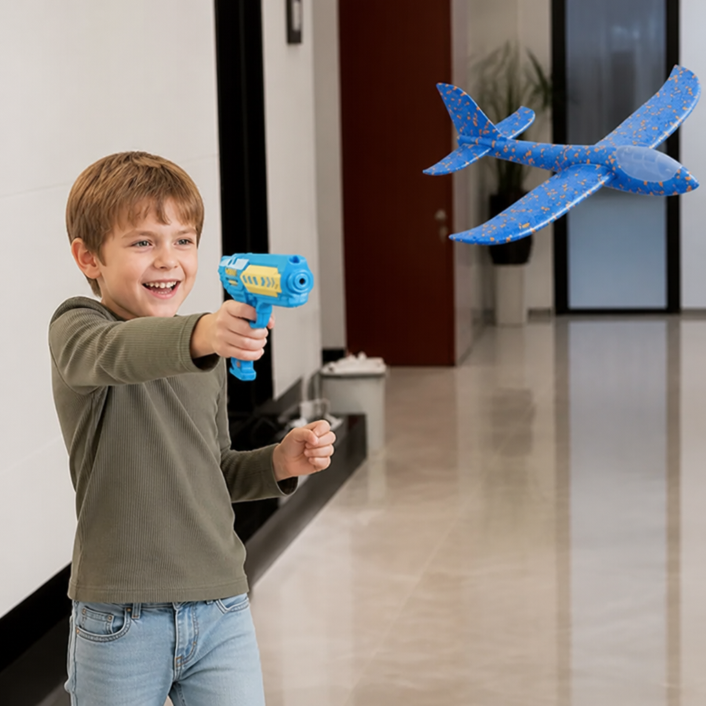 Foam Glider Airplane Launcher Set