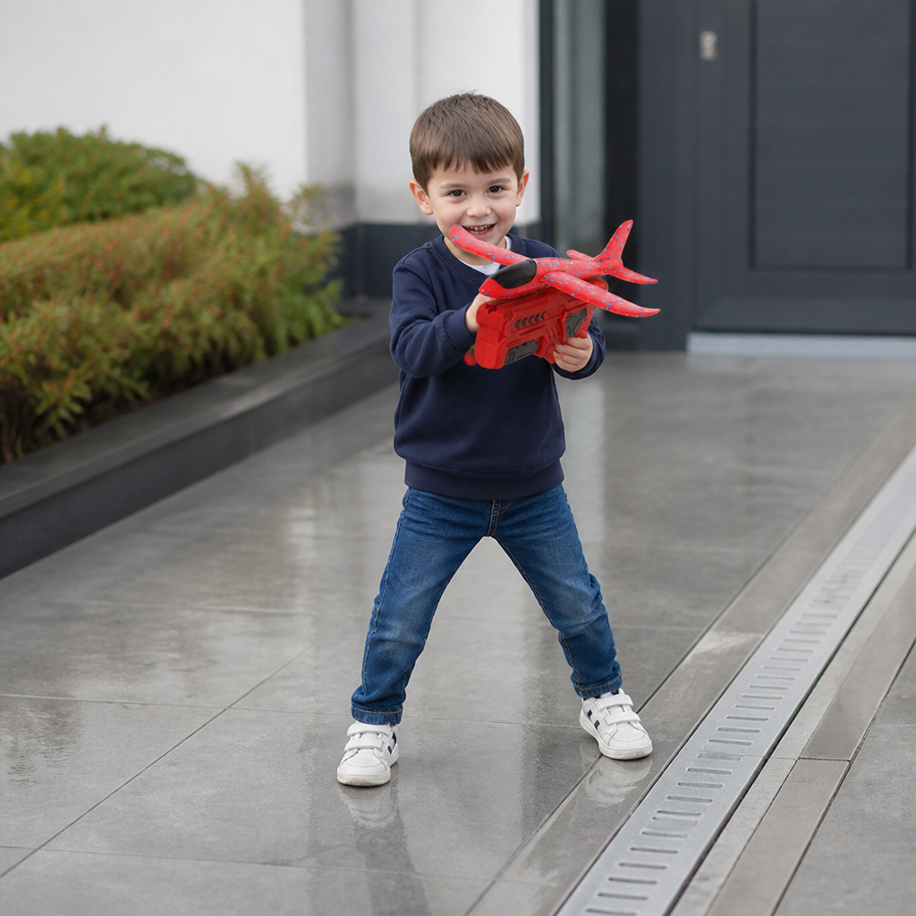 Foam Glider Airplane Launcher Set