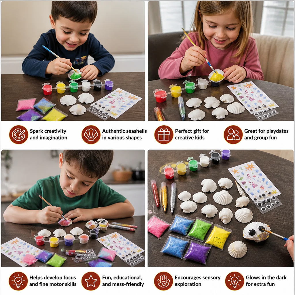 Glow in the Dark Sea Shell Painting & Craft Kit