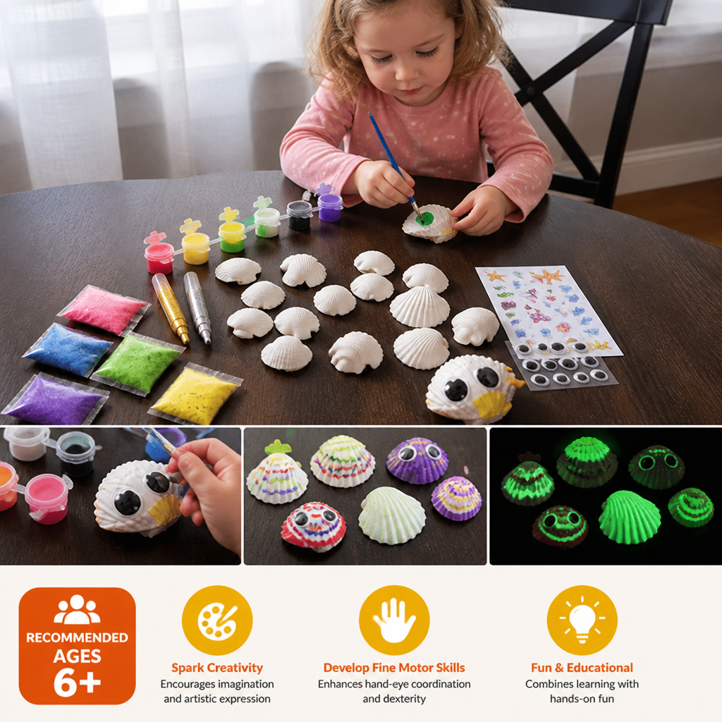 Glow in the Dark Sea Shell Painting & Craft Kit