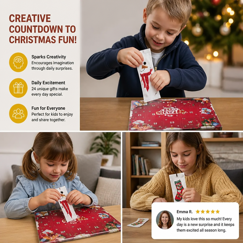 24-Days Christmas Socks Advent Calendar