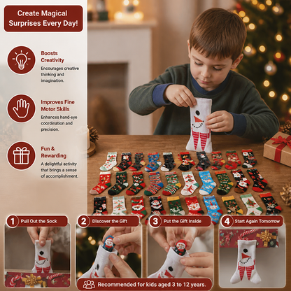 24-Days Christmas Socks Advent Calendar