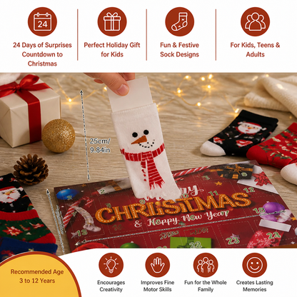24-Days Christmas Socks Advent Calendar