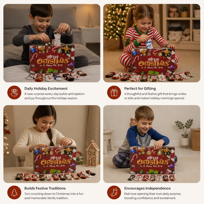 24-Days Christmas Socks Advent Calendar