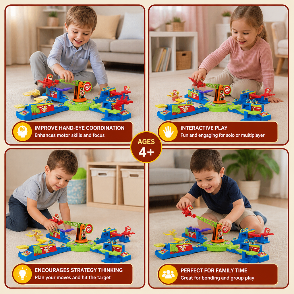 Interactive Multiplayer Flying Plane Family Board Game