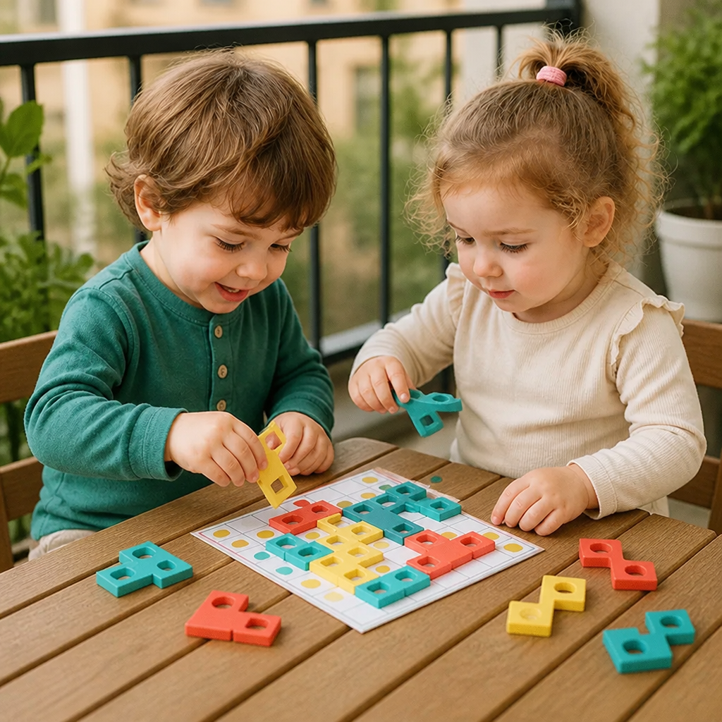 Montessori Wooden Shape Matching Puzzle – Color & Logic Brain Training Game