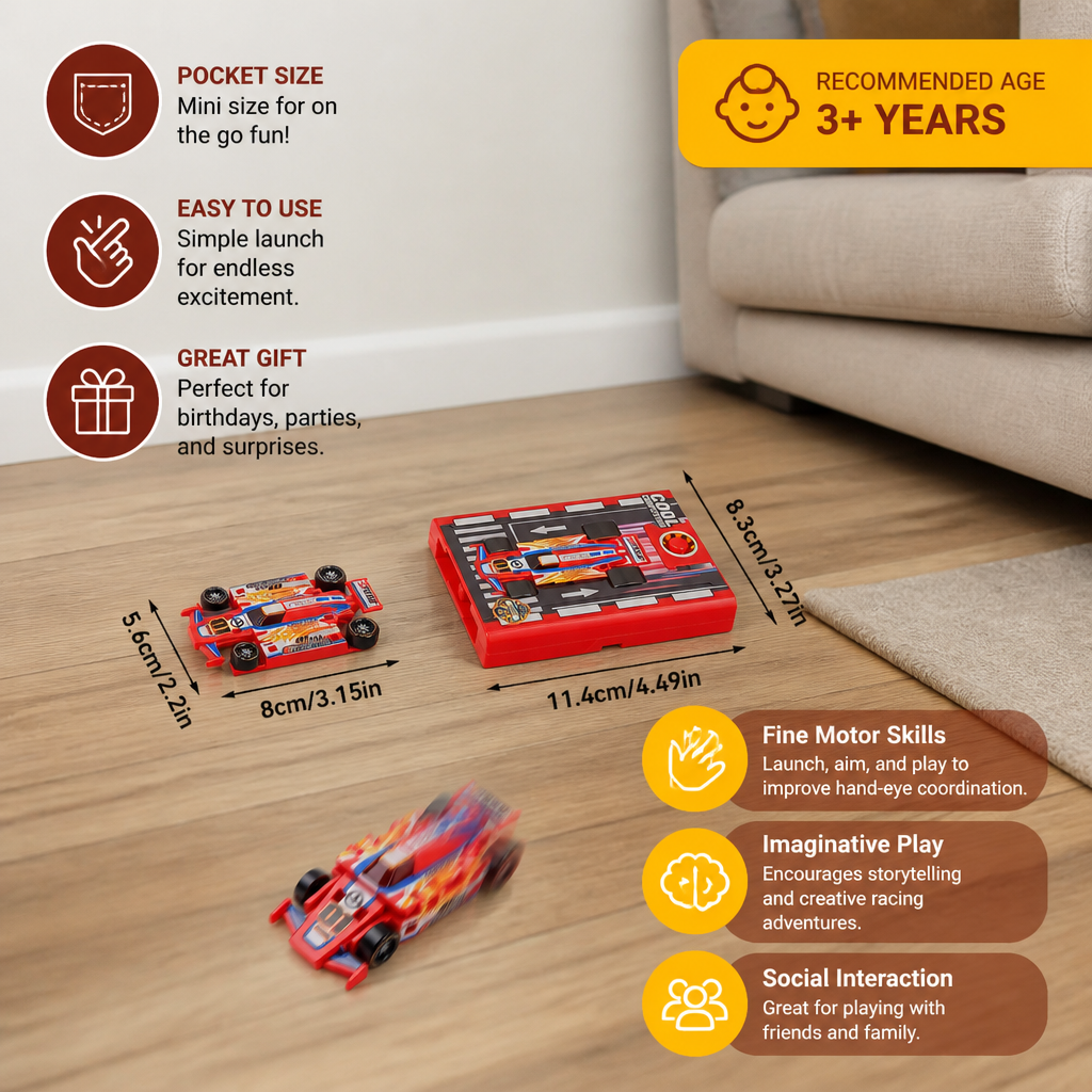 Pocket Size Race Car Launcher Toy