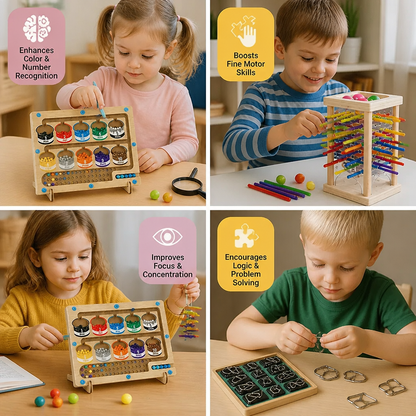 3-Piece Montessori Play and Development Puzzle Set for Children