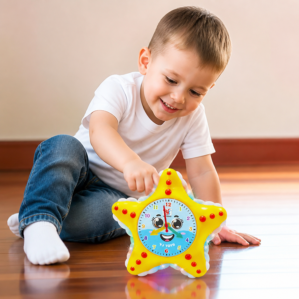 Starfish Clock Learning Toy – Interactive Time Teaching Toy for Kids