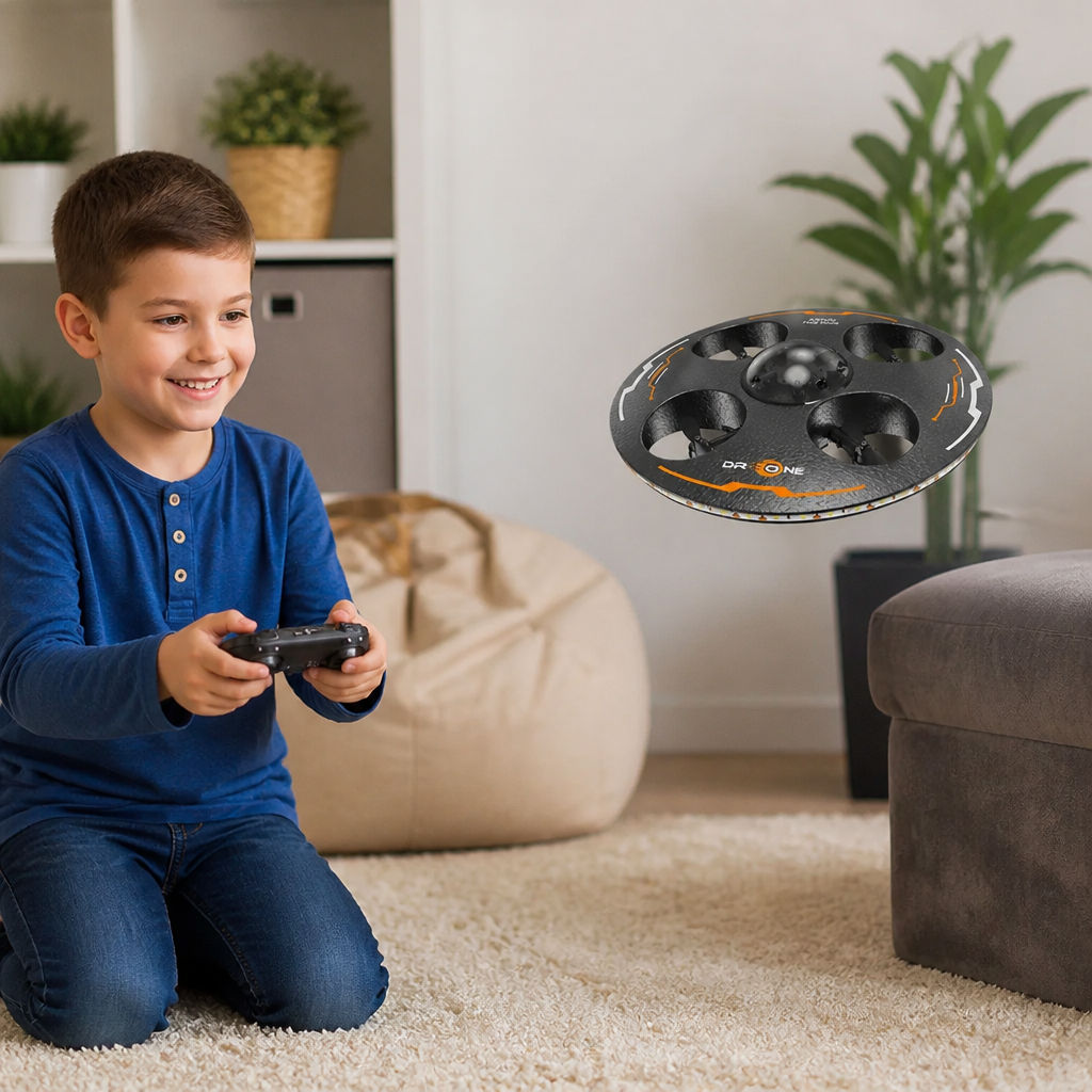Remote Control LED Flying Saucer Drone