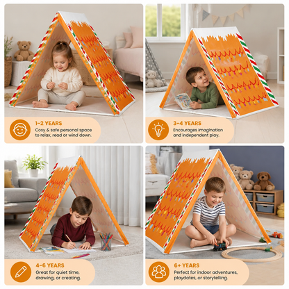 Christmas Gingerbread House Play Tent for Kids