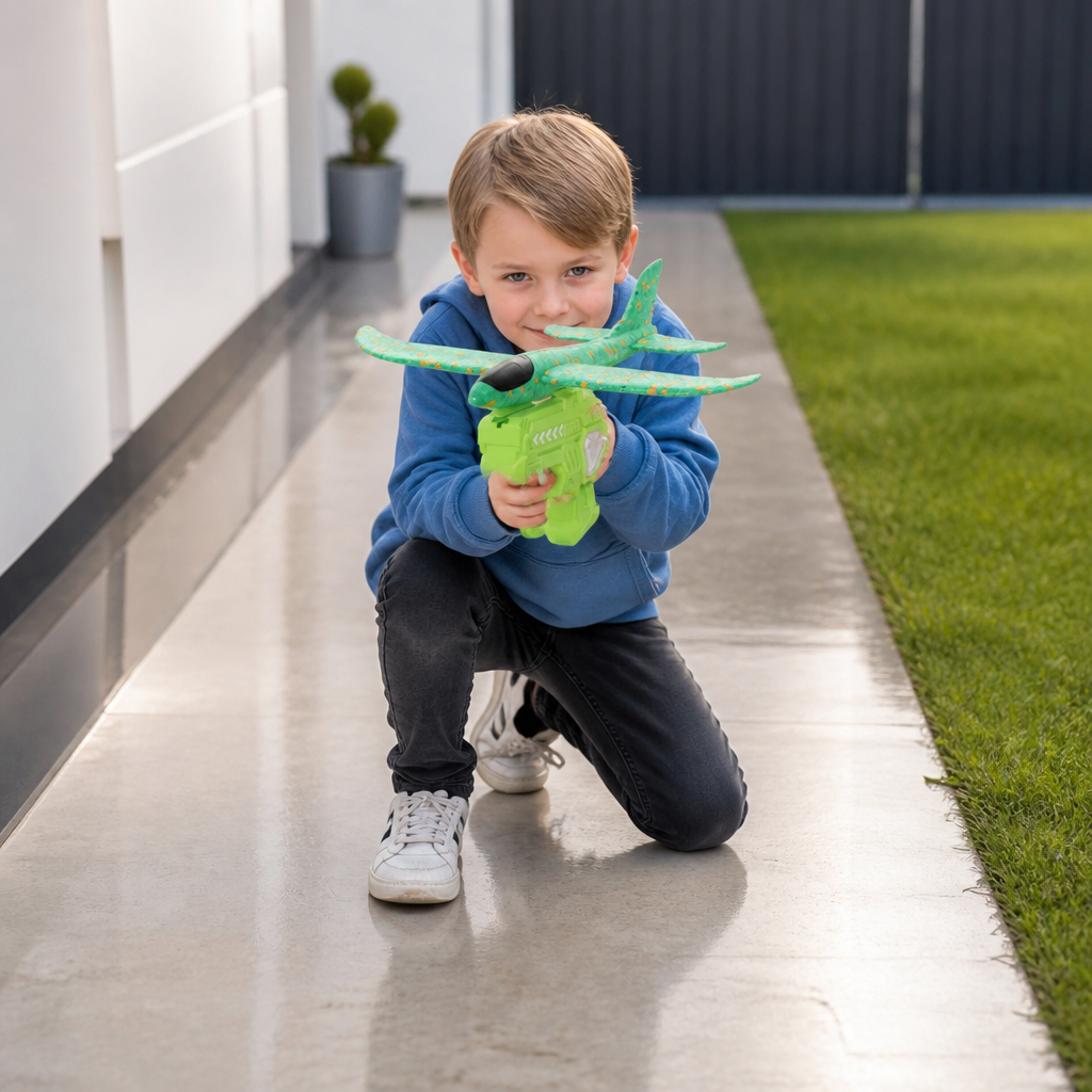 Foam Glider Airplane Launcher Set