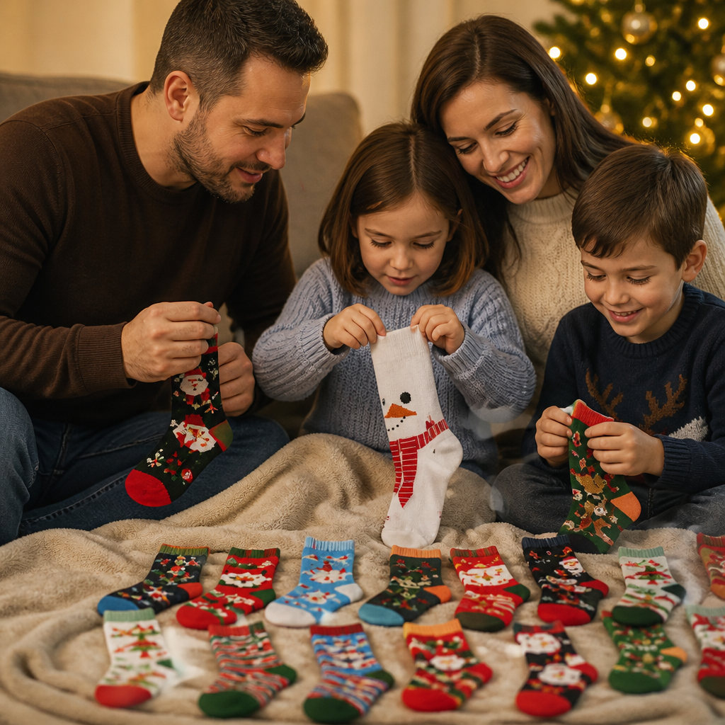 24-Days Christmas Socks Advent Calendar