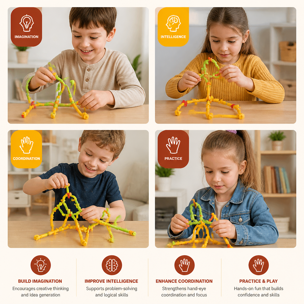 DIY Twisty Sticks – Creative 3D Building & STEM Construction Set