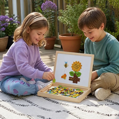 2-in-1 Montessori Magnet Drawing Board