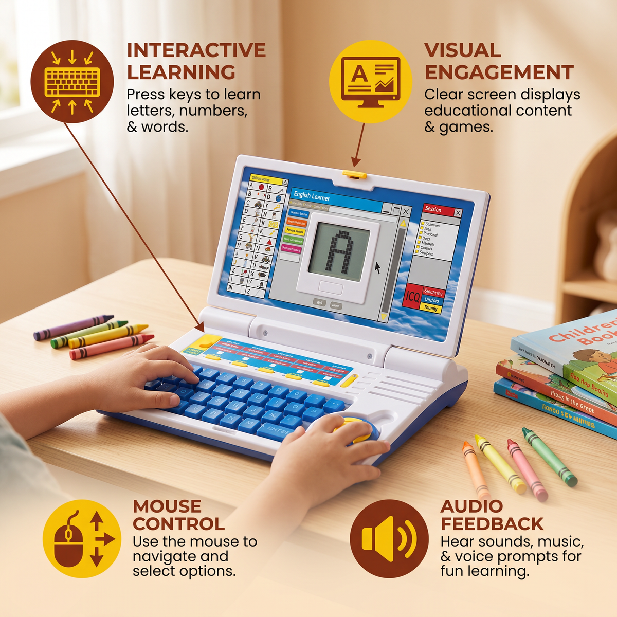 Kids’ Interactive Learning Laptop