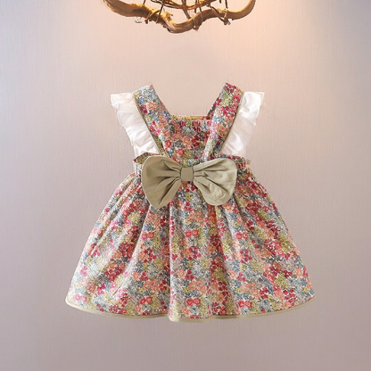 Vintage Bloom Bow Dress